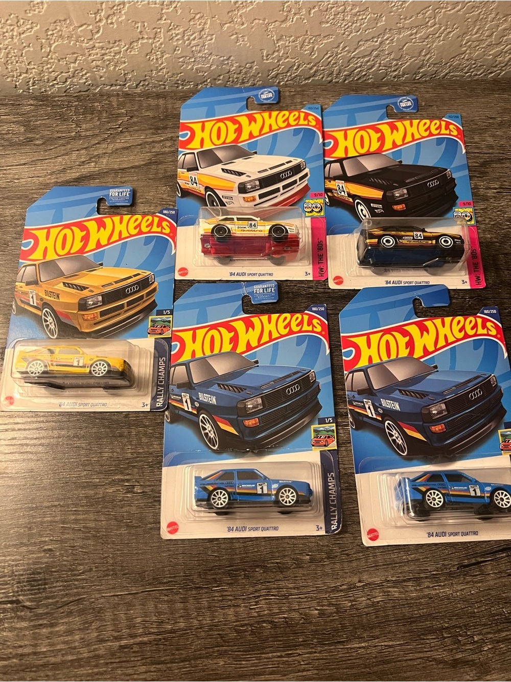 Hot Wheels Audi Sport Quattro Bundle – 5 Car Lot – New on Card